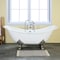 Aqua Eden Clawfoot Bathtubs, 61 L, 30.13 W, White/Polished Chrome, Cast Iron VCT7DS6130NC1 - alternate 3